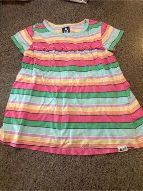 GAP Striped Ruffle shirtPastel Rainbow